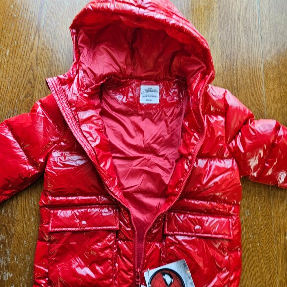 NEW Jeanswest Marvel Spider-Man Boys 7-9/Years Red Down Puffer Coat Size 130/64 - Picture 9 of 13